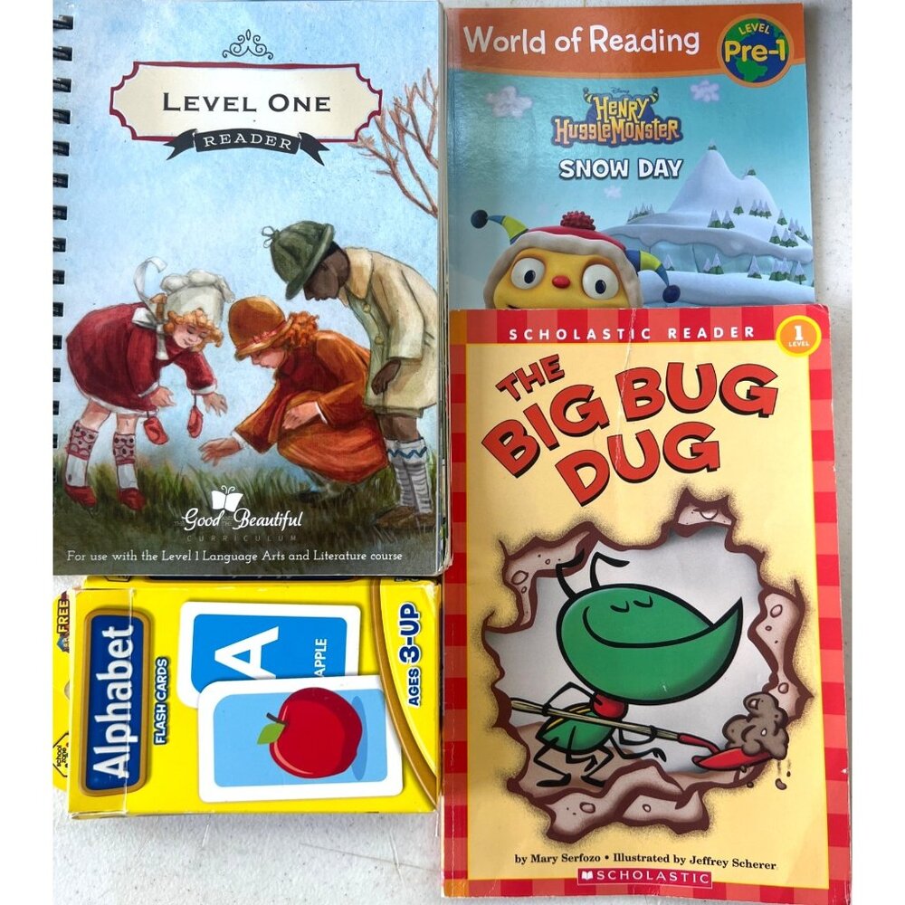 Set of 4 books: Level One Reader,The Big Bug Dug, Henry Hugglemonster‎ Snow Day